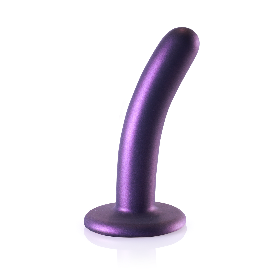 Zachte Silikon G-Spot Dildo – 5” / 12 cm – Metallic Paars