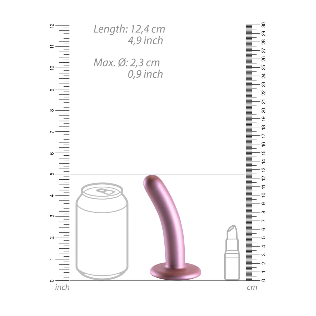 Smooth Silicone G-Spot Dildo – 5” / 12 cm – Roségoud