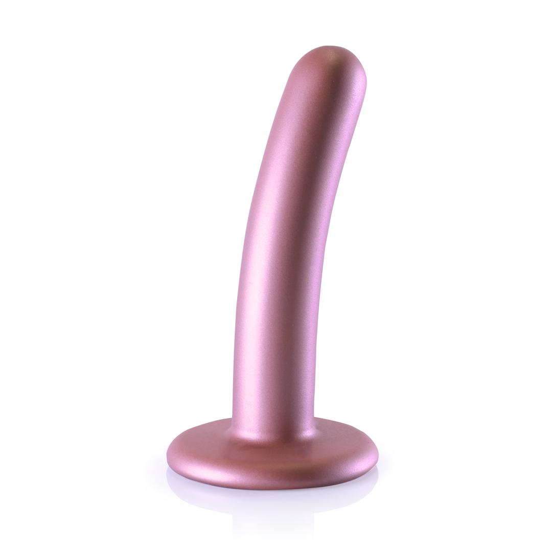 Smooth Silicone G-Spot Dildo – 5” / 12 cm – Roségoud