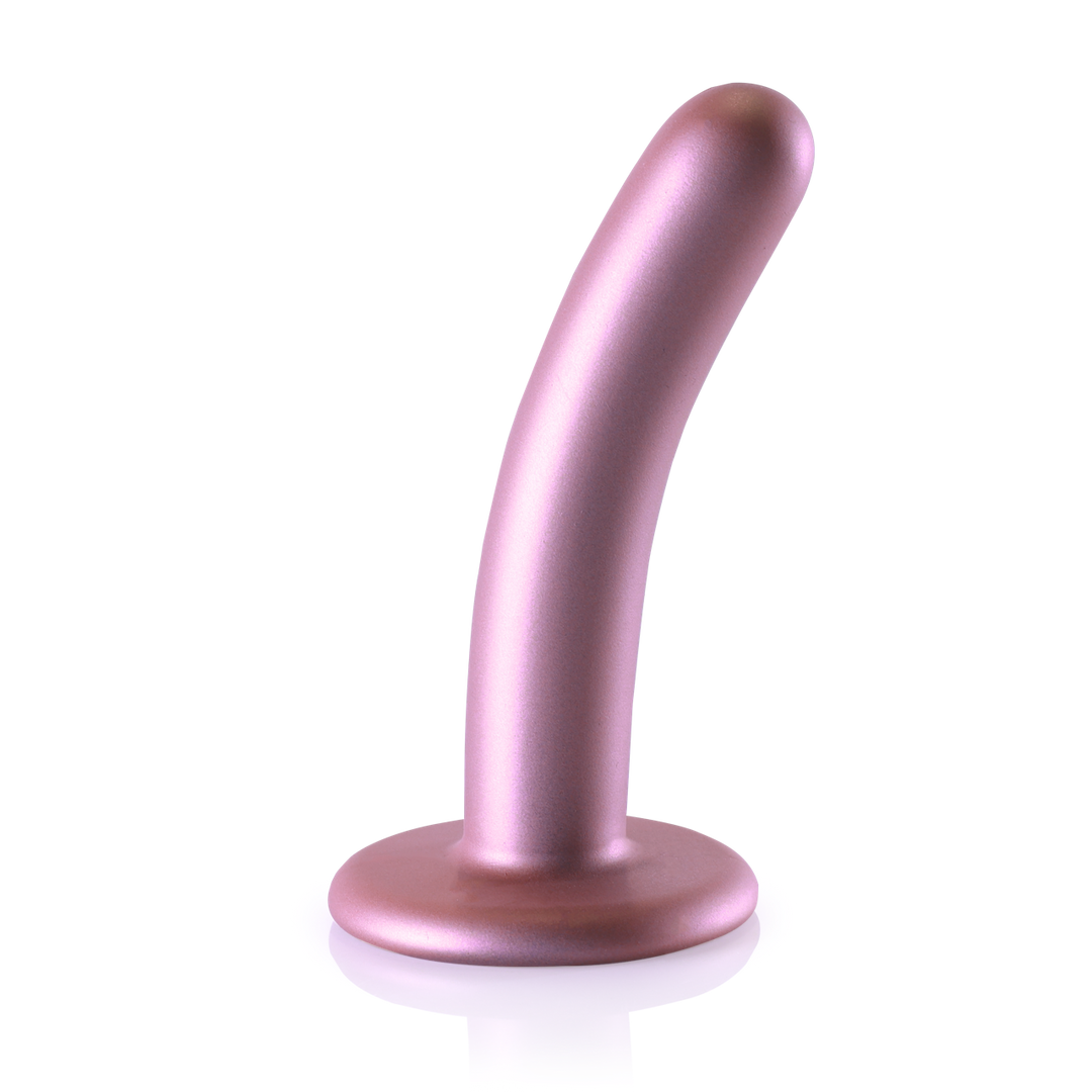 Smooth Silicone G-Spot Dildo – 5” / 12 cm – Roségoud