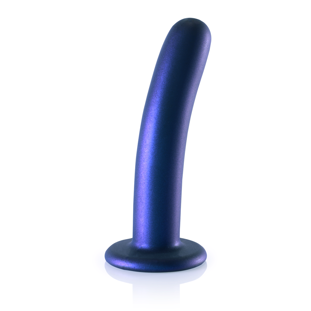 Zachte Silicone G-Spot Dildo – 6” / 14,5 cm – Metallic Blauw