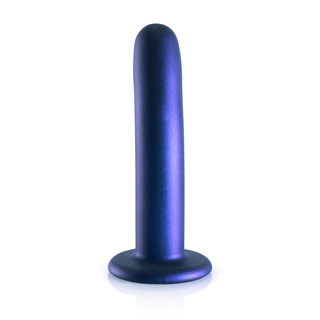 Zachte Silicone G-Spot Dildo – 6” / 14,5 cm – Metallic Blauw