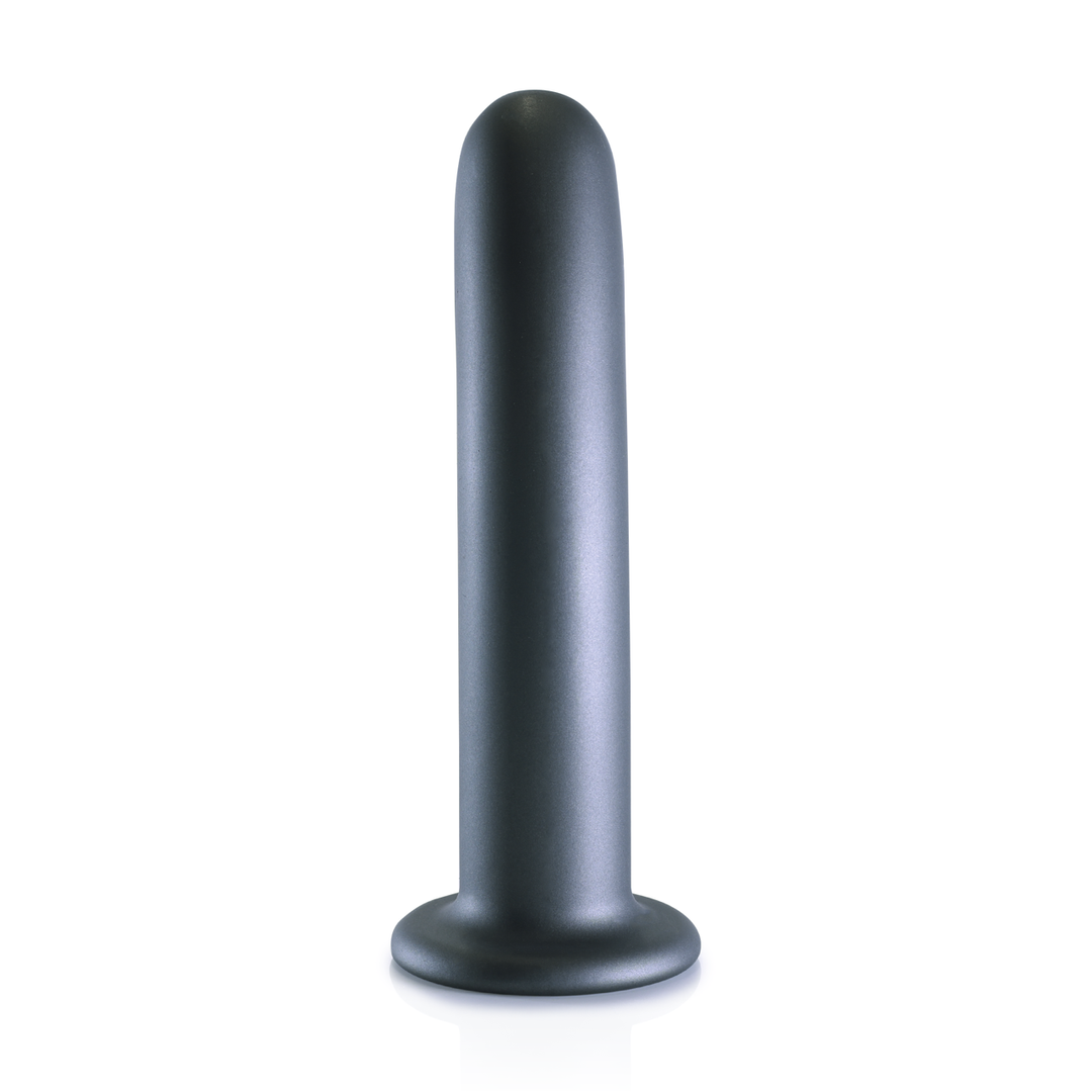 Zachte Siliconen G-Spot Dildo – 7” / 17 cm – Gunmetal