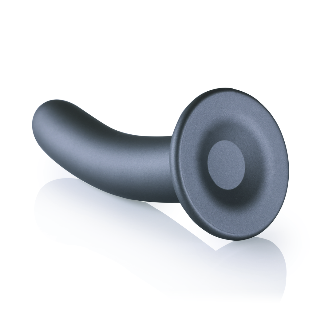 Zachte Siliconen G-Spot Dildo – 7” / 17 cm – Gunmetal