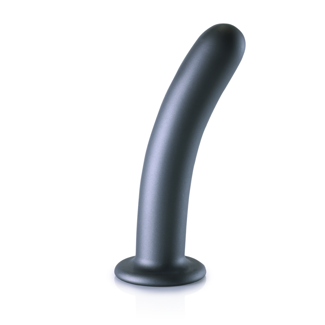 Zachte Siliconen G-Spot Dildo – 7” / 17 cm – Gunmetal