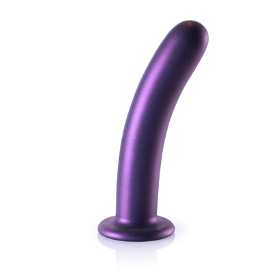 Zachte Siliconen G-Spot Dildo - 7'' / 17 cm - Metallic Paars Zachte Siliconen G-Spot Dildo - 7'' / 17 cm - Metallic Paars