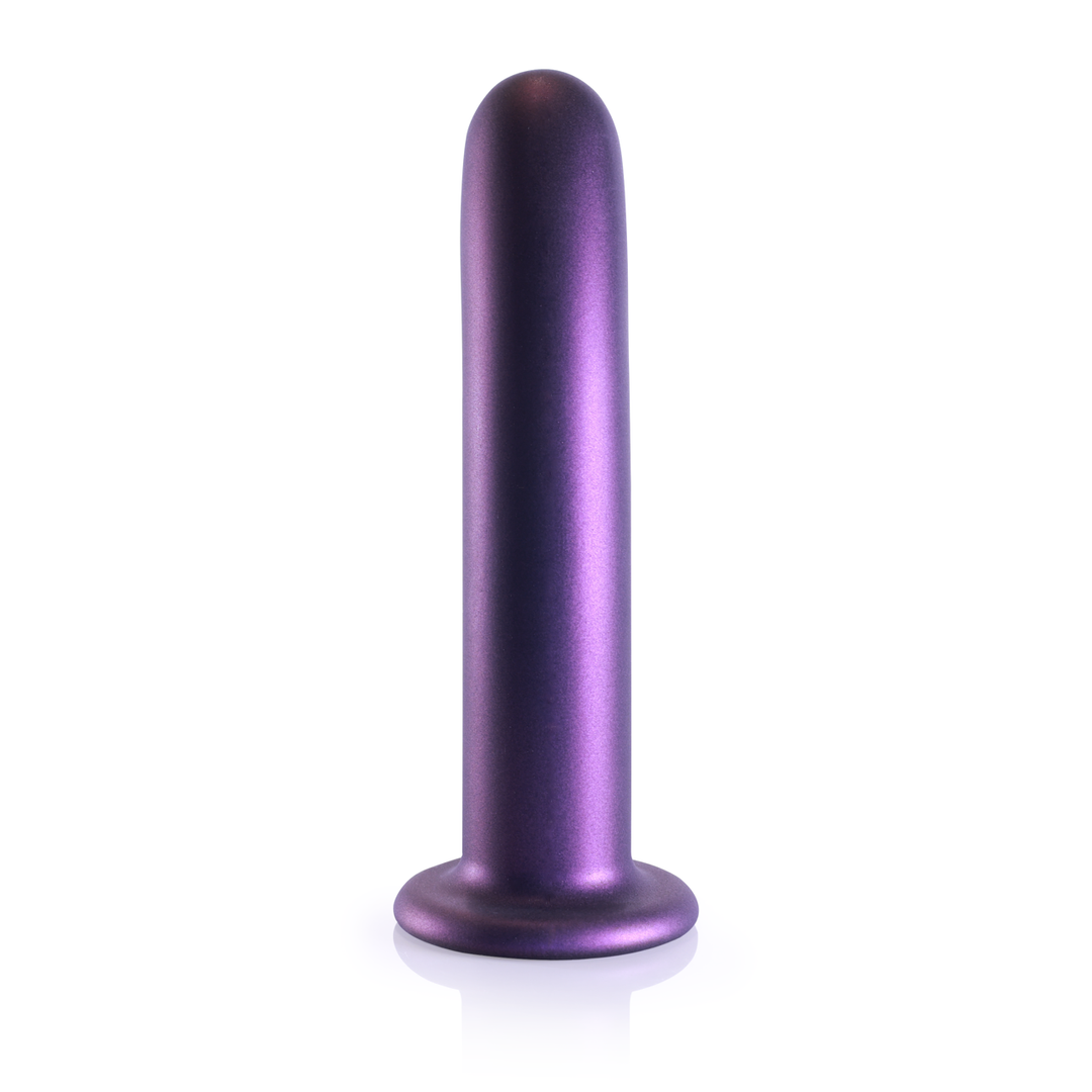 Zachte Siliconen G-Spot Dildo – 7” / 17 cm – Metallic Paars