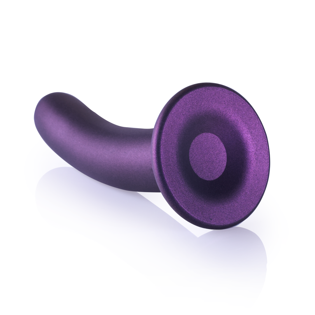 Zachte Siliconen G-Spot Dildo – 7” / 17 cm – Metallic Paars