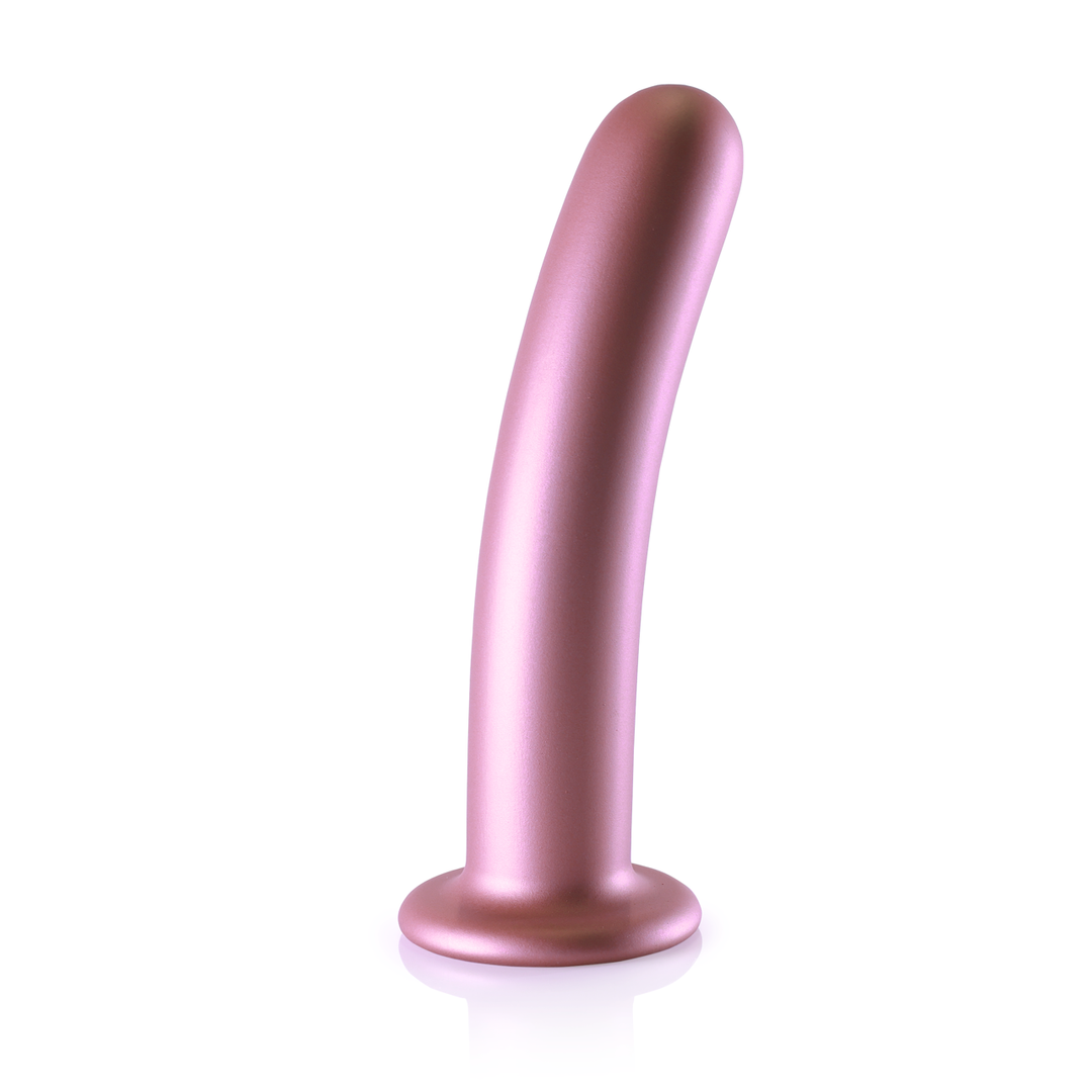 Zachte Silicone G-Spot Dildo – 7” / 17 cm – Roségoud