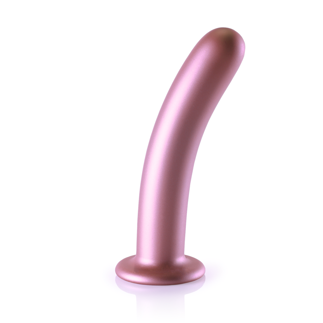 Zachte Silicone G-Spot Dildo – 7” / 17 cm – Roségoud