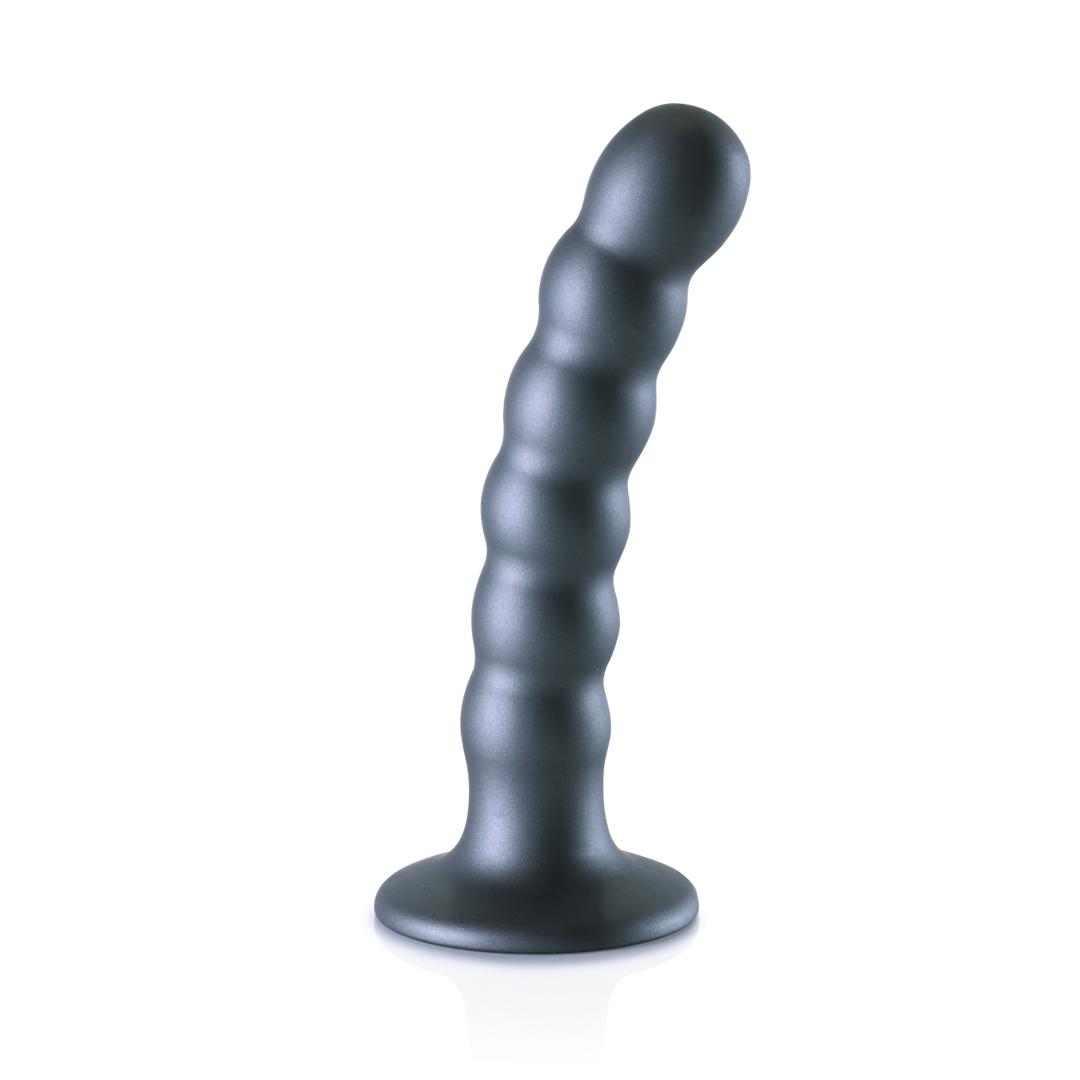 Gekraalde Siliconen G-Spot Dildo – 5” / 13 cm – Gunmetal