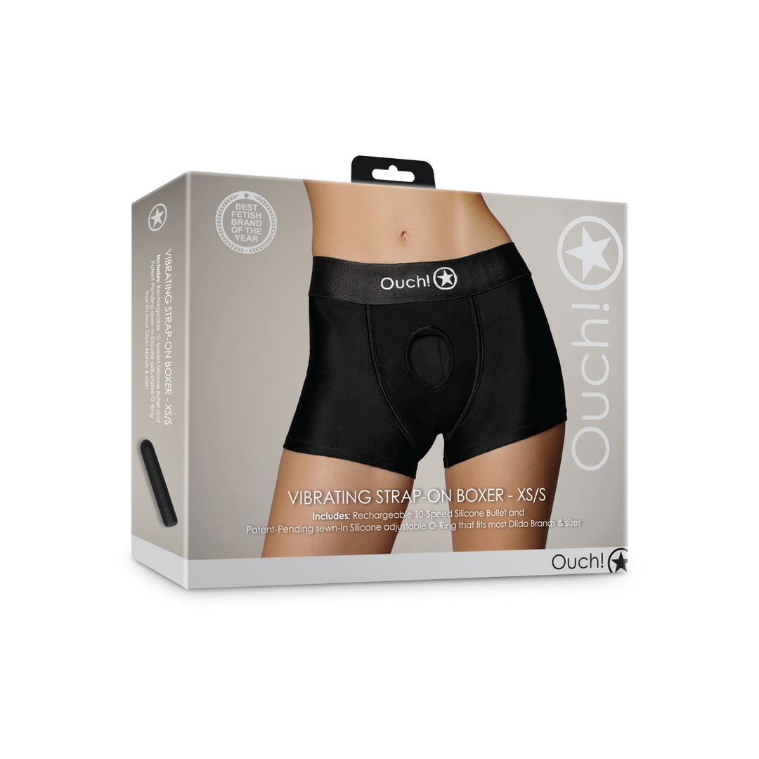 Vibrerende Strap-on Boxer – XS/S – Zwart