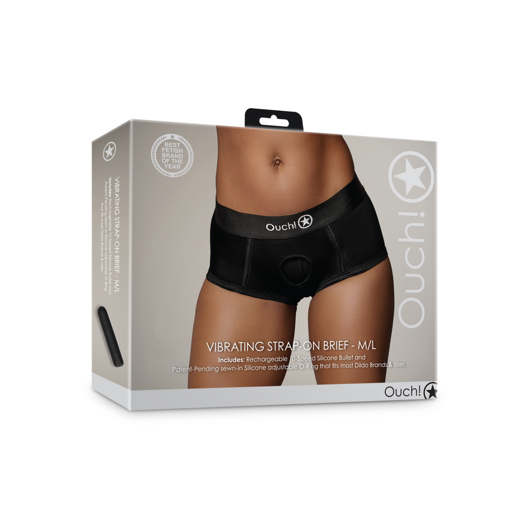 Vibrerende Strap-on Boxershort – M/L – Zwart