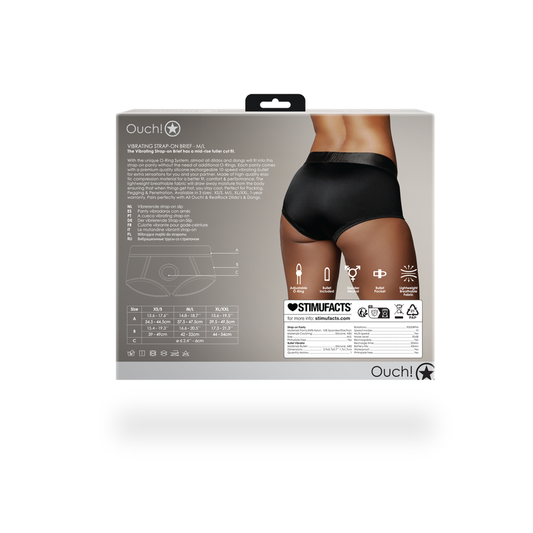 Vibrerende Strap-on Boxershort – M/L – Zwart