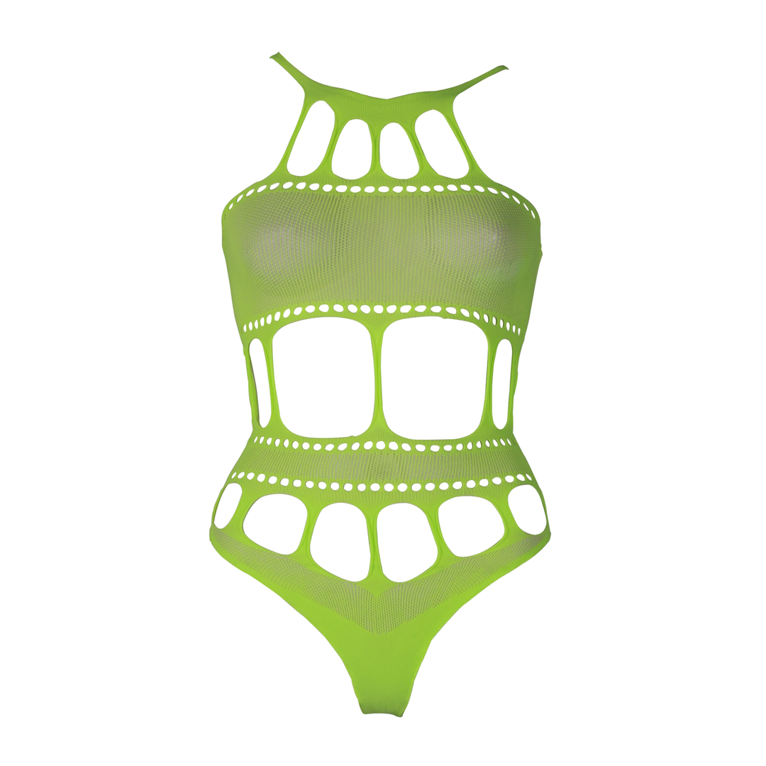Body met Griekse Halslijn – Plus Size – Neon Groen