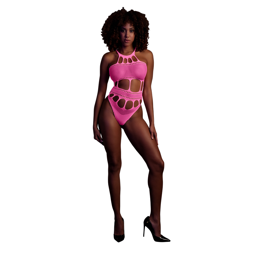 Body met Griekse Halslijn – One Size – Neon Roze