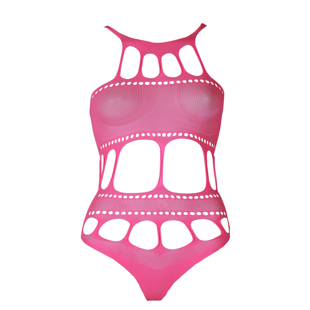 Body met Griekse Halslijn – Grote Maten – Neon Roze