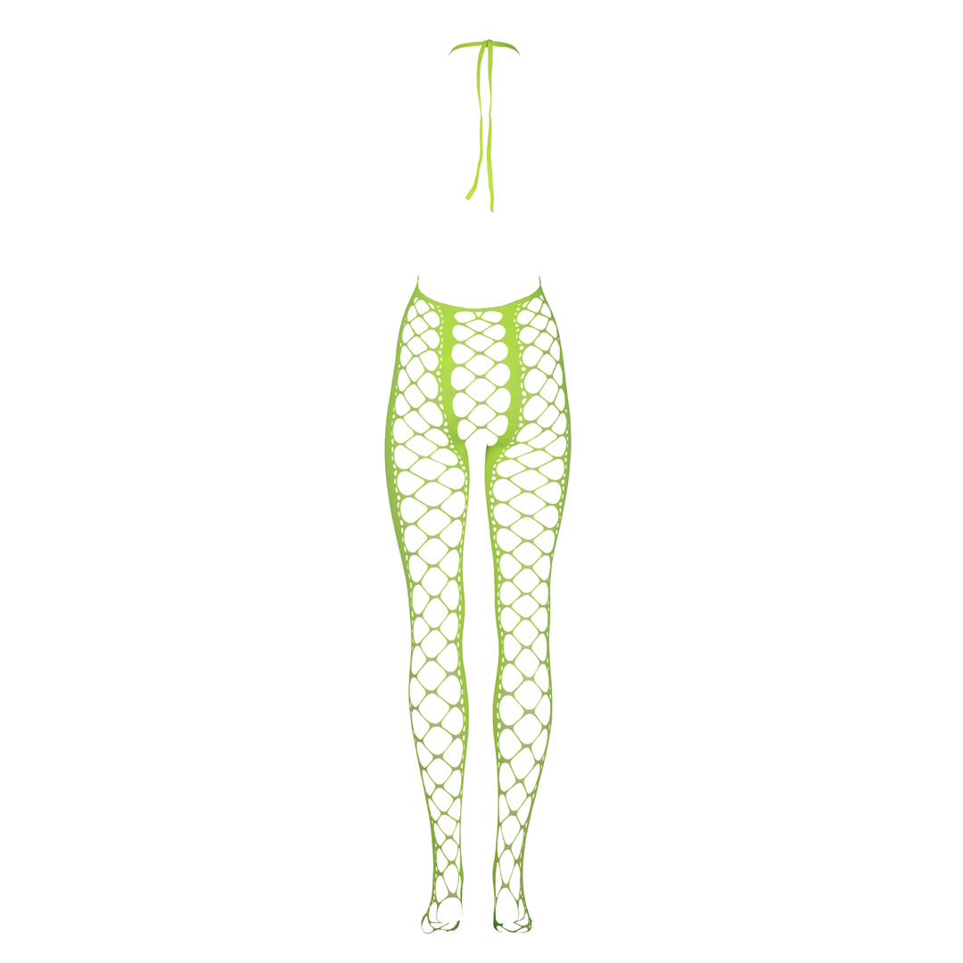 Bodystocking met Halterneck – One Size – Neon Groen