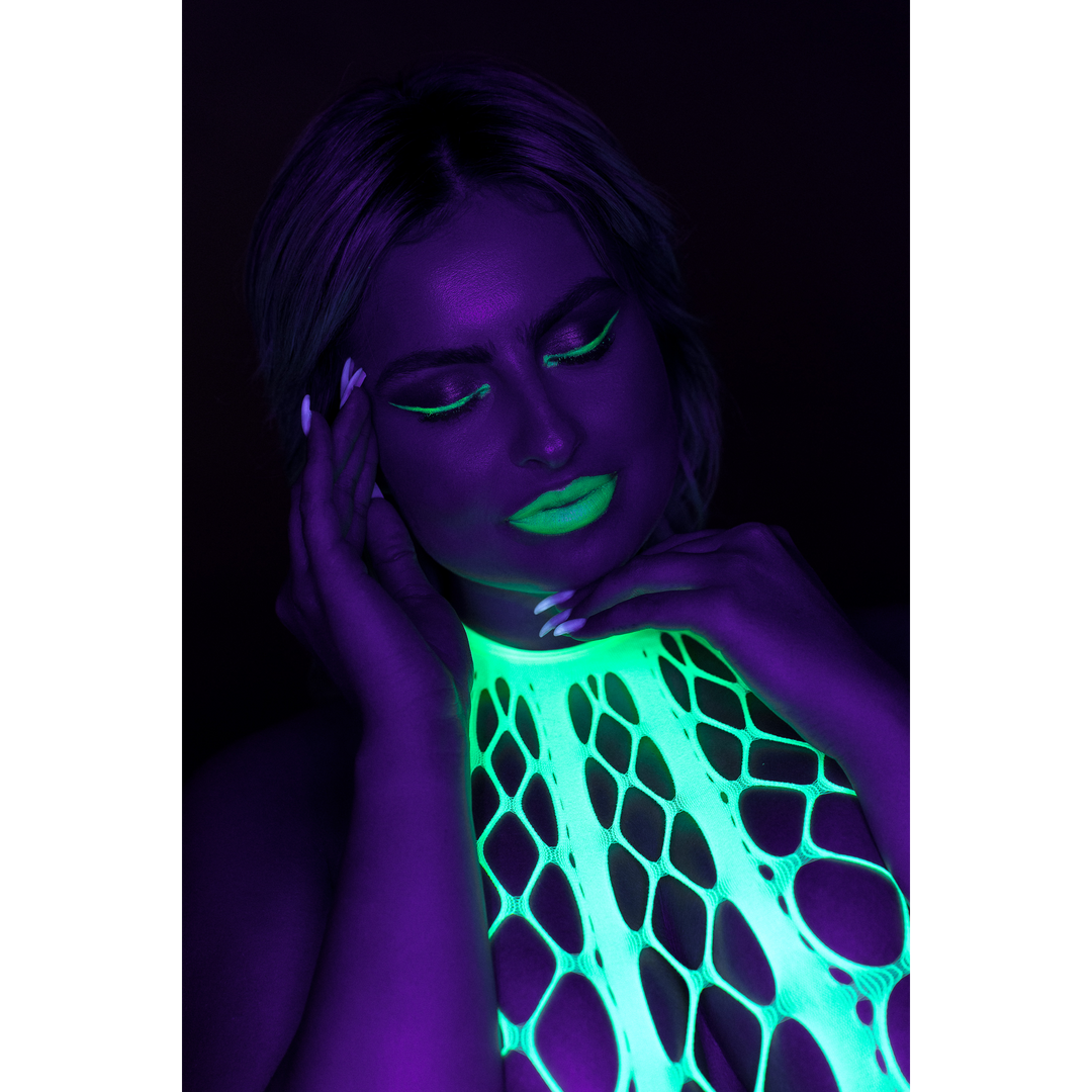 Bodystocking met Halterneck – Plus Size – Neon Groen