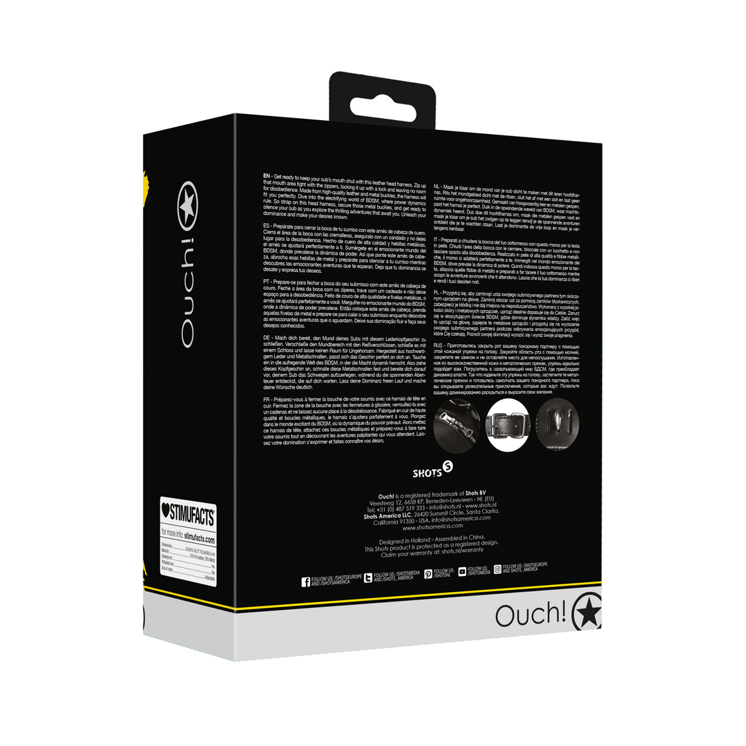 Hoofdkap met ritsmond en slot – Zwart