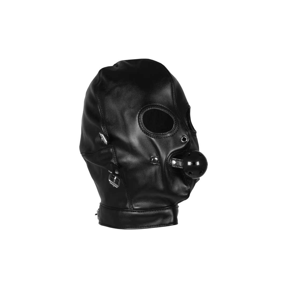 Blindfolded Mask met Ademend Ball Gag – Zwart
