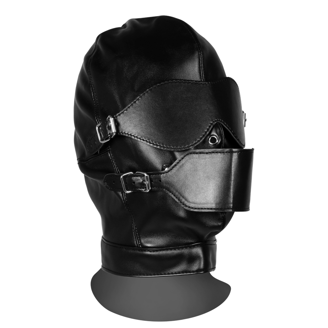 Blindfolded Mask met Ademend Ball Gag – Zwart