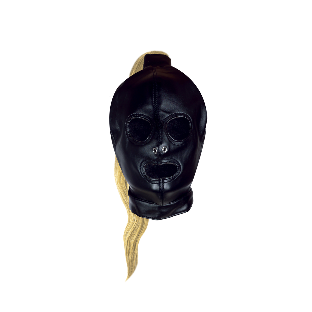 Mask met Blonde Ponytail – Zwart