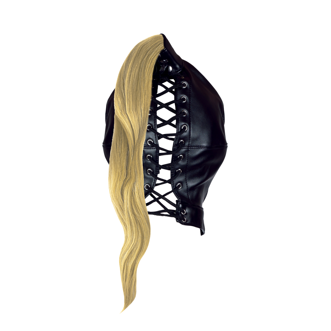 Mask met Blonde Ponytail – Zwart