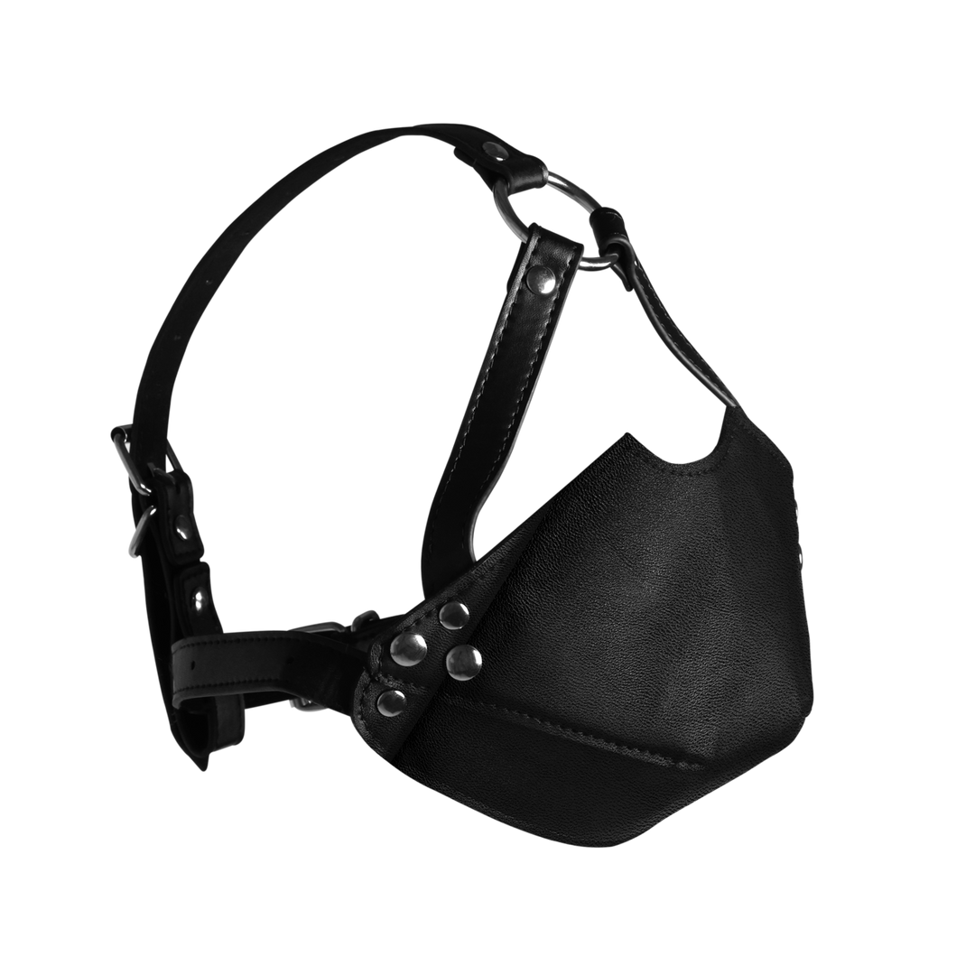 Hoofdharnas met Mondbedekking en Ademend Ball Gag – Zwart