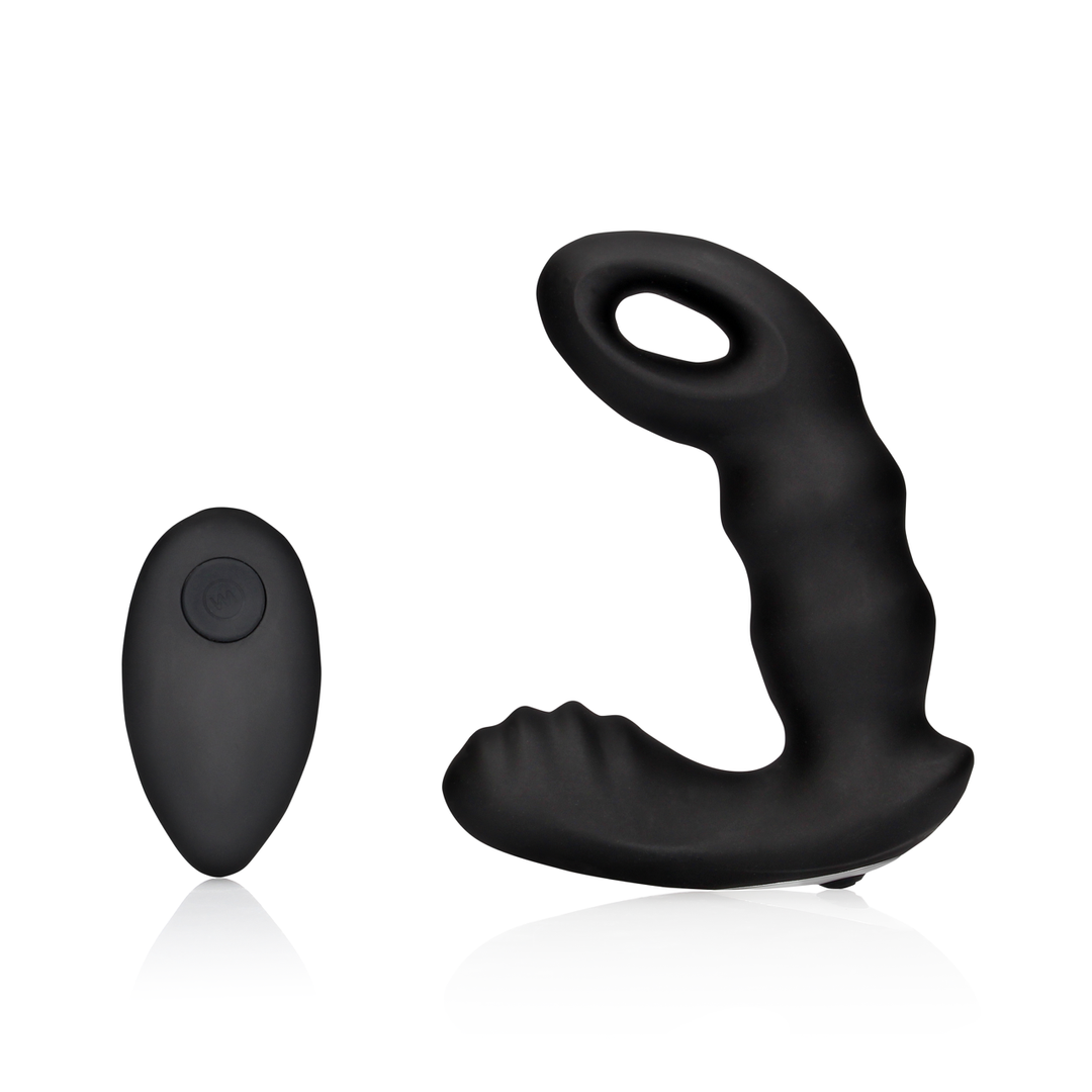 Beaded Vibrerende Prostaat Massager met Afstandsbediening – Zwart