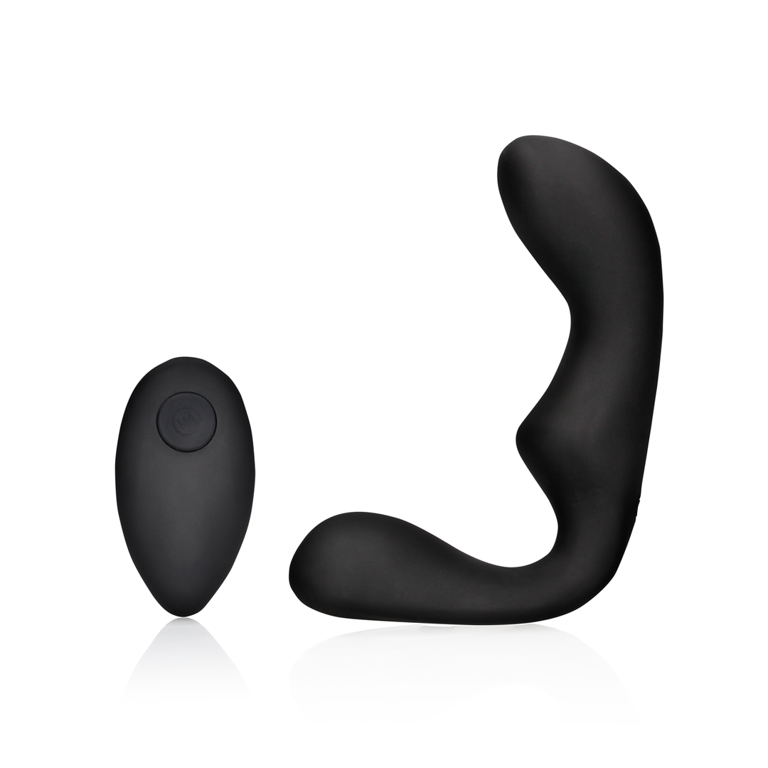 Puntige Vibrerende Prostaatmassager met Afstandsbediening – Zwart