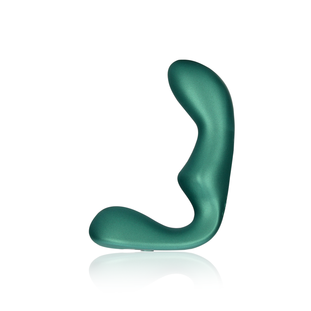 Puntige Vibrerende Prostaatmassage met Afstandsbediening – Metallic Groen