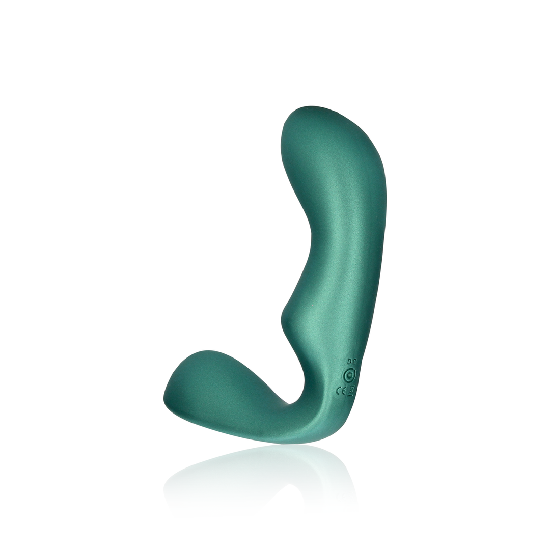 Puntige Vibrerende Prostaatmassage met Afstandsbediening – Metallic Groen