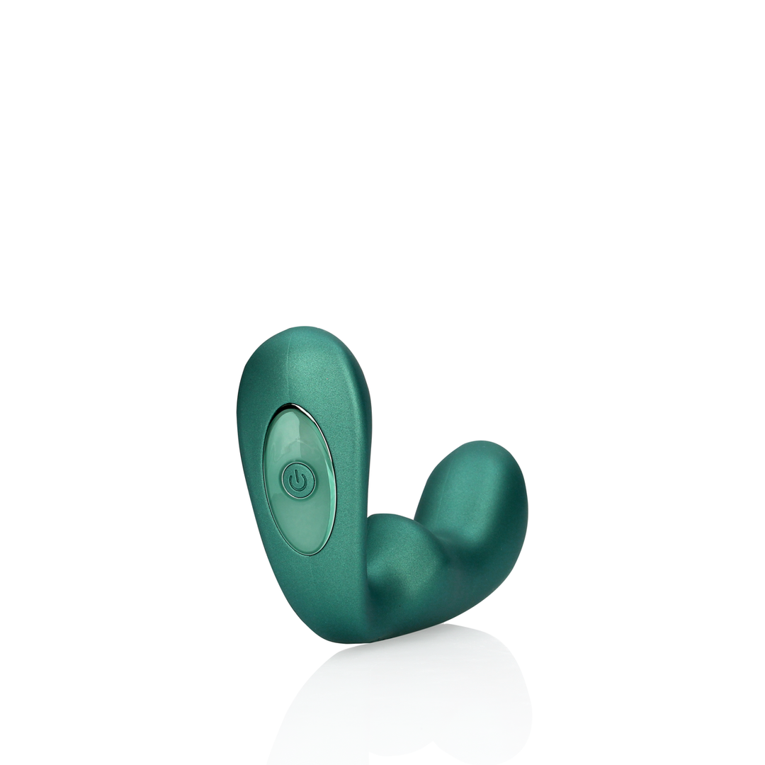 Puntige Vibrerende Prostaatmassage met Afstandsbediening – Metallic Groen