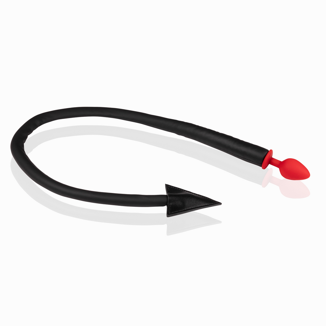 Siliconen Anale Plug Duivelsstaart – Zwart/Rood