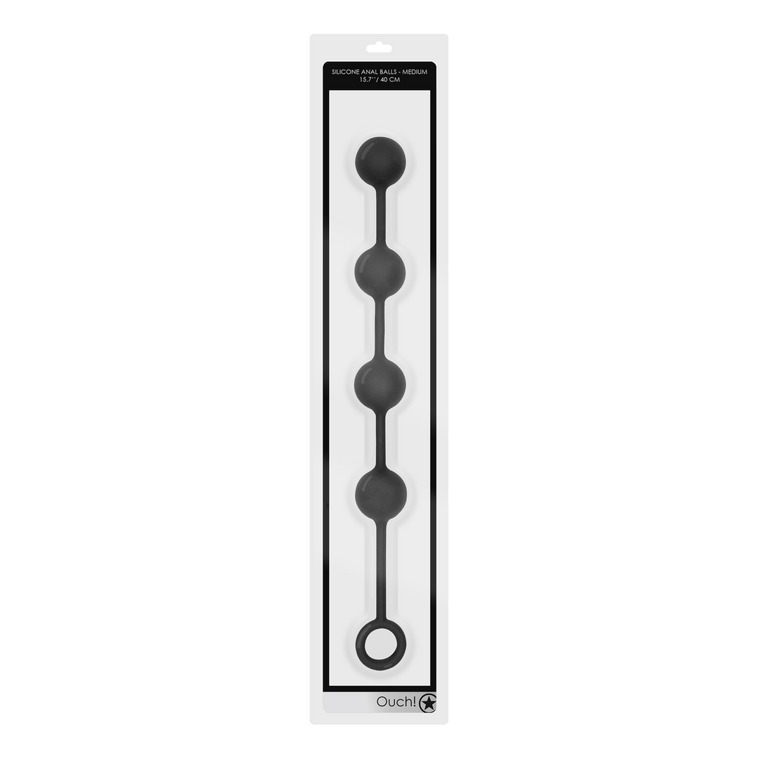 Silicone Anale Ballen – Medium – Zwart