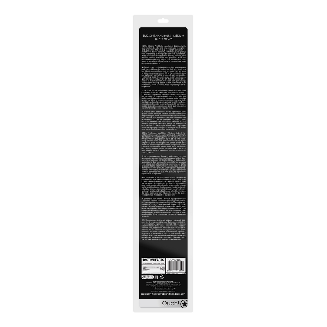 Silicone Anale Ballen – Medium – Zwart