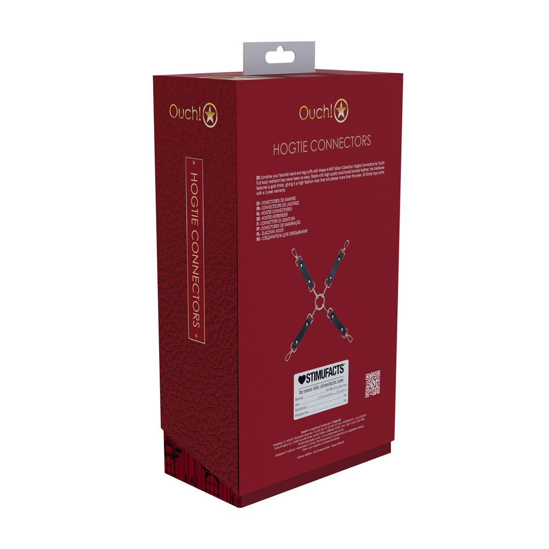 Milan Collectie – Hogtie Verbinders – Zwart/Rood