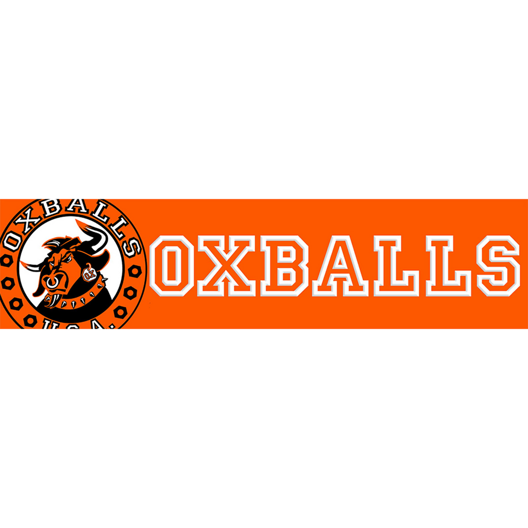Oxballs Señalización de Encabezado - Logo y Texto 23 x 6 Estrecho