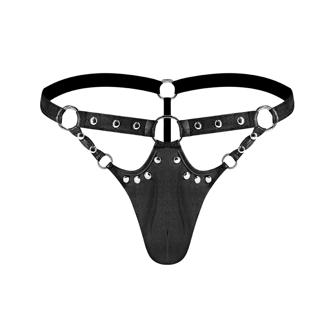 Jouster – G-String met Contour-Fit Pouch – L/XL – Zwart