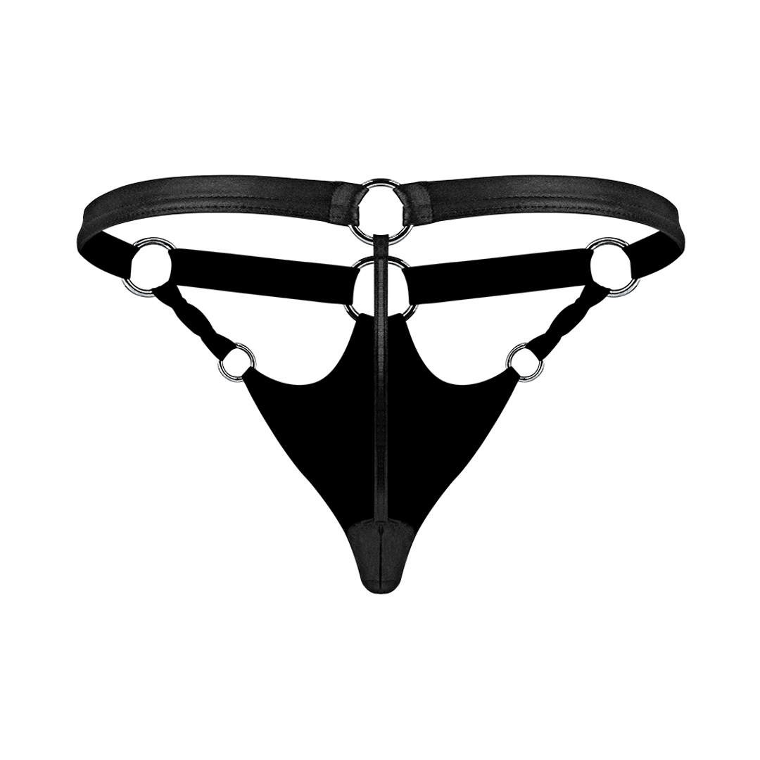 Jouster – G-String met Contour-Fit Pouch – L/XL – Zwart