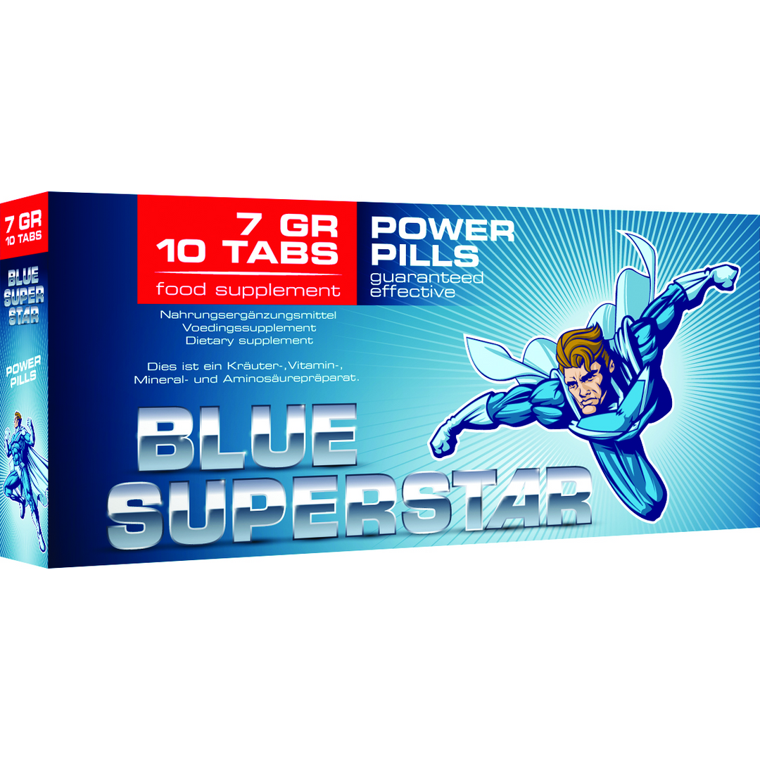 Blauwe Superstar – Stimulerende Capsules