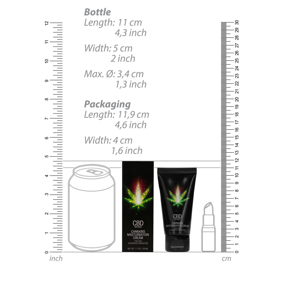 CBD Cannabis Masturbatiecrème Voor Haar – 2 fl oz / 50 ml