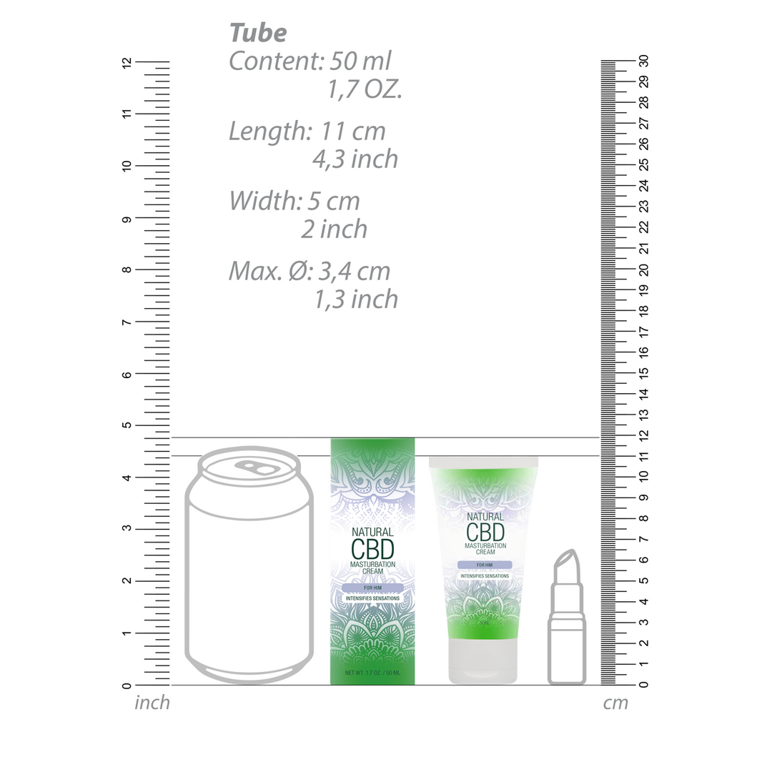 Natural CBD - Masturbation Cream for Him - 2 fl oz / 50 ml