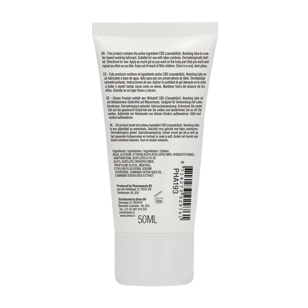Natuurlijke CBD – Verdoofd Glijmiddel – 2 fl oz / 50 ml