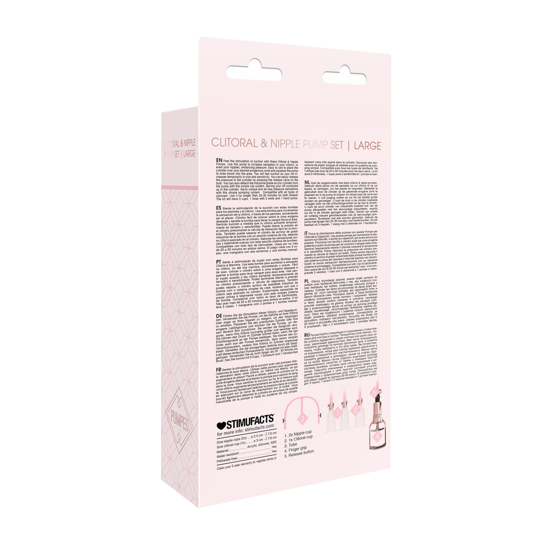Clitorale  Tepelpomp Set Middel – Groot