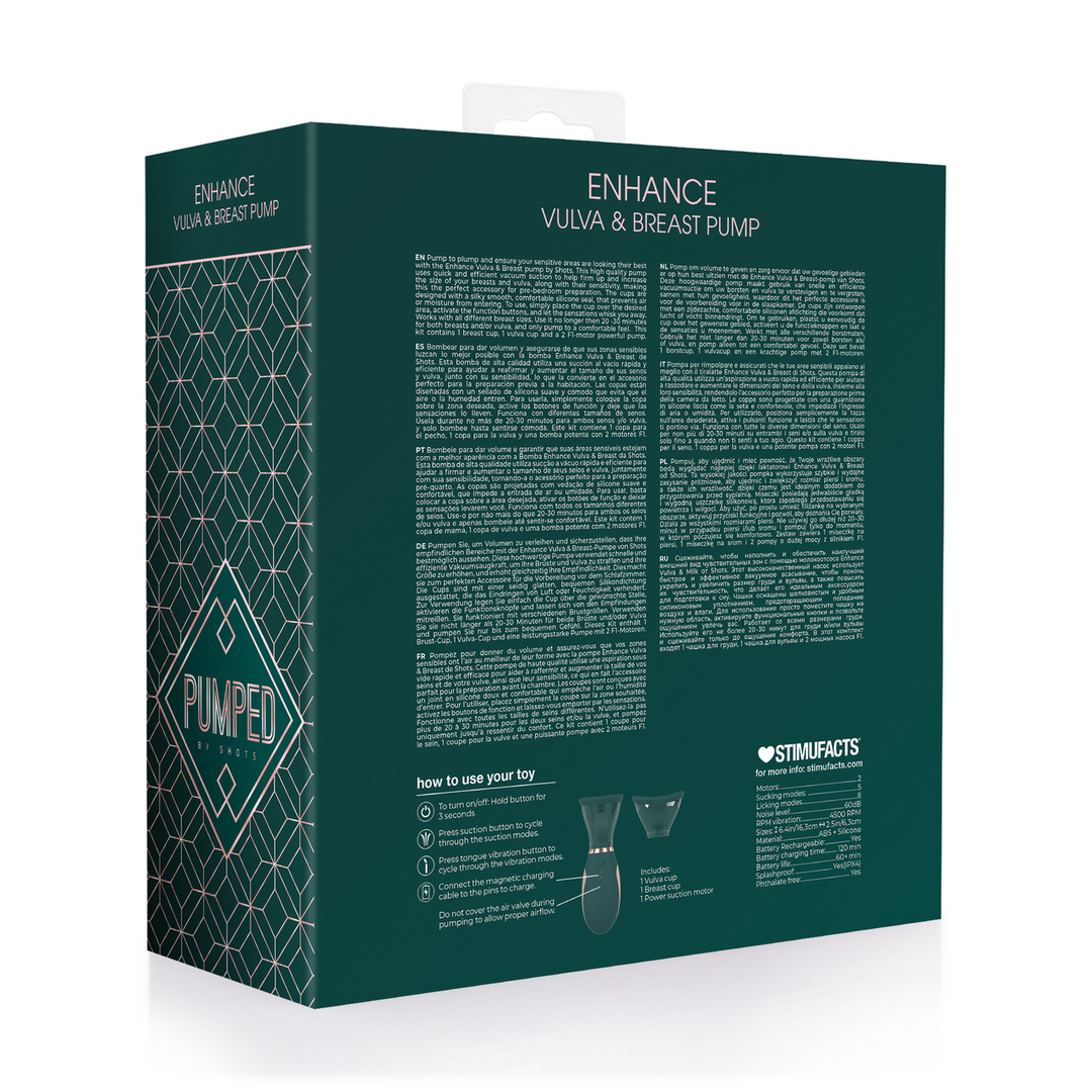 Enhance – Oplaadbare Vulva- en Borstpomp – Bosgroen