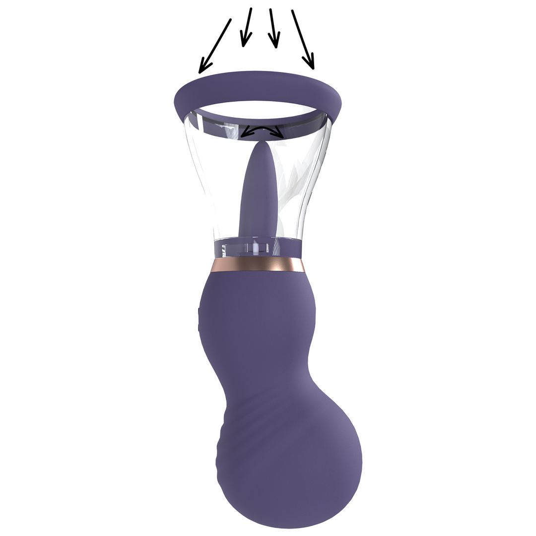 Sensual – Oplaadbare Vulva en Borst Pomp – Paars