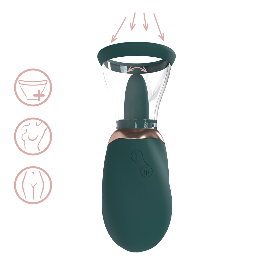 Boost – Oplaadbare Vulva- en Borstpomp – Bosgroen