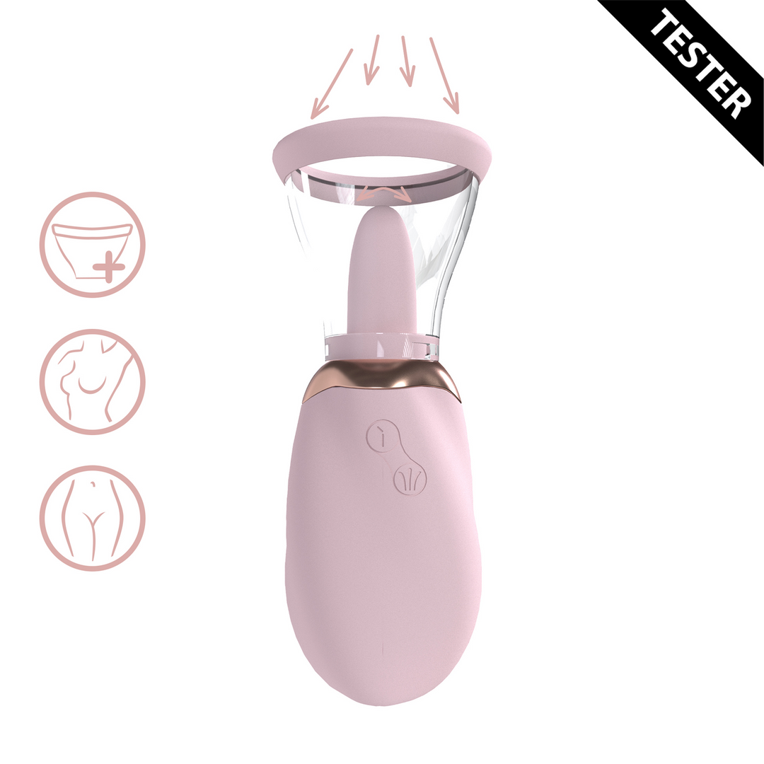 Boost – Oplaadbare Vulva- en Borstpomp – Roze – Tester